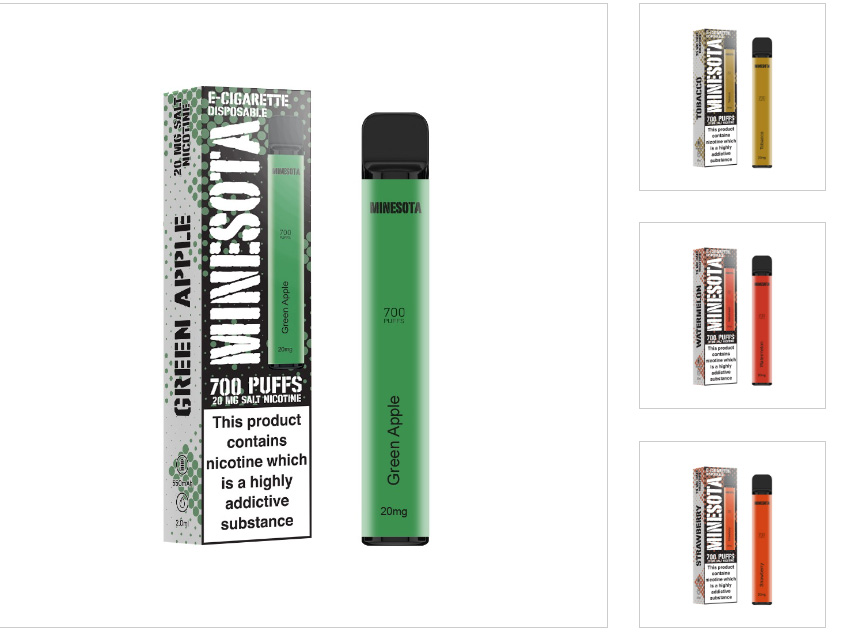 MINESOTA DISPOSABLE E-CIGARETTES 700+ CLASSIC 20MG